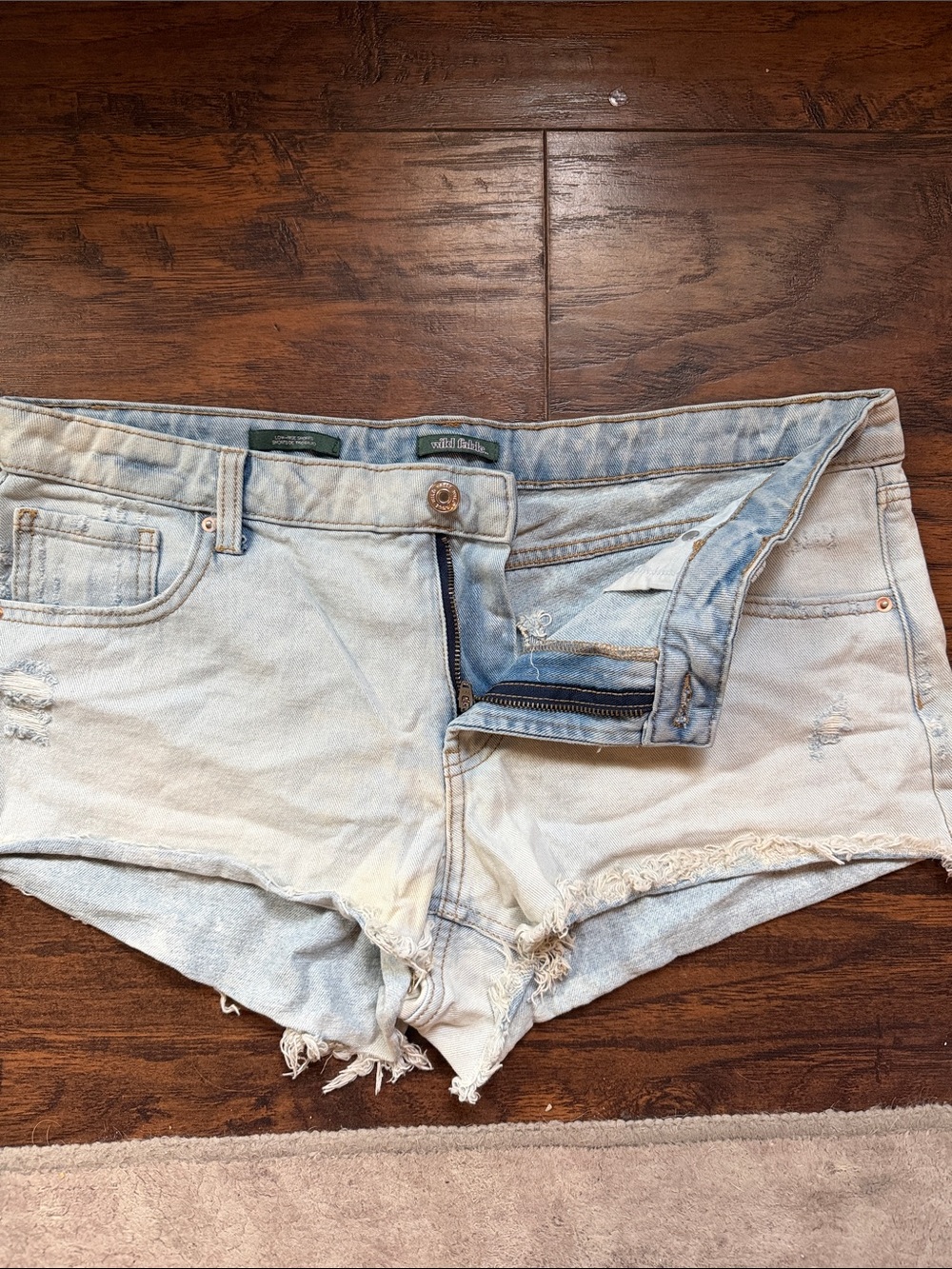wild fable Light Blue Distressed Denim Cutoff Shorts
